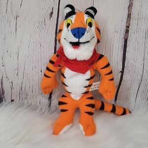 Authentic 90s Vintage Tony the Tiger Kellog Frosted Flakes 8" Stuffed Plush 1997